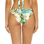 PilyQ FLORAL Tulum Knotted Tab Side Brazilian Bikini Swim Bottom, US Small
