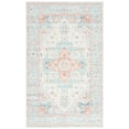 thumbnail image 2 of SAFAVIEH Arizona Mia Medallion Machine Washable Area Rug, Turquoise/Rust, 4' x 6', 2 of 8