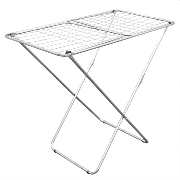 71x22x41 Inches Sunbeam Enamel Coated Steel Clothes Drying Rack Silver 