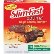 Slim-Fast Optima: Crispy Peanut Caramel 1 Oz Snack Bar, 6 pk