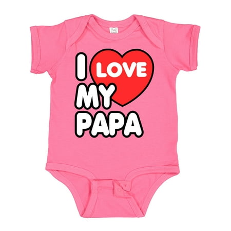 

Inktastic I Love My Papa Gift Baby Boy or Baby Girl Bodysuit