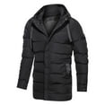 thumbnail image 2 of Men's Mid Length Padded Coat Hooded Winter Warm Full Zip Puffy Jackets, 2 of 4