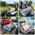 thumbnail image 6 of Golf Cart Seat Covers for 2 Seater,Anchor Pink Microfiber Cart Seat Towel Blanket,Modern Navy Blue White Striped Nautical Absorbent Breathable Non Slip Bench Seats Protector for Golf Course 51"x31", 6 of 9