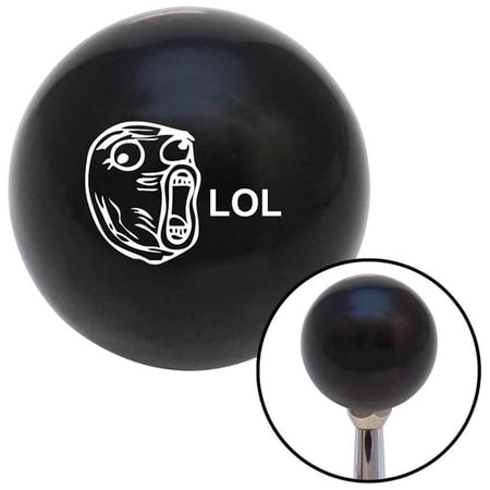 American Shifter White LOL Black Shift Knob with M16 x 1.5 Insert Shifter Auto Manual Custom Brody