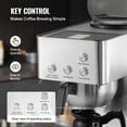 thumbnail image 4 of KFFKFF Commercial Drip Coffee Maker, 12 Cups Coffee-Maker Machine with 4 Glass Carafes and 4 Decanter Warmer Plates, Stainless Steel Drip Style Coffee Brewer, 4 of 9