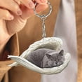 thumbnail image 3 of Pet Enthusiasts Cat Dog Angel Pendant Keychain Car Keychain Acrylic Flat Animal Keychain, 3 of 3