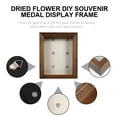 thumbnail image 3 of OULII 1Pcs Dried Flower Shadow Box Decor for Giving in Coffee Wood, 3 of 7