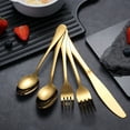 thumbnail image 3 of Jeaker Gold Silverware Set 60 Piece Stainless Steel Flatware Set, Knives Forks Spoons Cutlery Set Service for 20, 3 of 7
