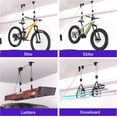 thumbnail image 6 of Bike Hoist, Heavy Duty Ebike Lift Pulley System for Garage Ceiling Overhead Storage for Bicycle, Ladders, Snowboard, Holds Up to 85 lbs Capacity, Fit 10-16 Foot High Ceilings, 6 of 7