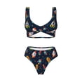 thumbnail image 4 of Daiia Spaceships and Stars Women's Bikini Set Two Piece Swimsuit High Waisted Bikini Adjustable Straps Bikini Perfect for Beach, Pool, and Summer Vacation-Medium, 4 of 9