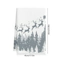 thumbnail image 3 of VOTRUDI Christmas Kitchen & Bathroom Towels, Quick Dry Soft Polyester 17.7x25.9in Gray with Reindeer/Christmas Trees, 3 of 6