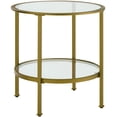 thumbnail image 1 of Crosley Furniture CF1309-GL Aimee Side Table, Gold and Glass, 1 of 2