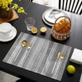 thumbnail image 3 of Grey Geometric Placemats Set of 4, Modern Abstract Art Vintage Boho Placemats for Dining Table, Place Mats for Kitchen Tabletop, Waterproof Wipeable Dining Table Mats Set, 3 of 9