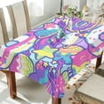 thumbnail image 4 of GZHJMY Donuts Square Tablecloth, Waterproof Stain Wrinkle Resistant Washable Polyester Table Cover for Picnic Dinner Holiday Kitchen Party Decor, 60 x 60 in Home Decor, 4 of 7