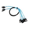 thumbnail image 1 of MINI SAS 4SATA Transmission Cable, Pure Copper Gold Plated Contacts 7P To 4SATA Data Cable 1.6ft 12Gbps Connect To SDD Hard Disk  For PC, 1 of 8