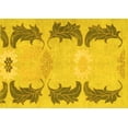 thumbnail image 1 of Ahgly Company Indoor Rectangle Abstract Yellow Modern Area Rugs, 2' x 4', 1 of 4