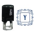 thumbnail image 1 of Printtoo Alphabet Y Monogram Initial Square Swirl Border Self Inking Rubber Stamp Office Stationary, 1 of 7