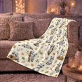 thumbnail image 5 of Playful Raccoons Autumn Forest Acorns Leaves Whimsical Style, Cozy Friendship Quote Scene, Warm Flannel Blanket for Living Room and Reading Nook, Art Lovers Thanksgiving Gift, Playful Home Decor, 5 of 7