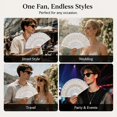 thumbnail image 5 of olkpmnmk Handheld Chinese Folding Fan, Lace Hand Fan, Summer Elegant Folding Fan for Women Men, Portable Fan With Lace Handheld Fan for Party Wedding Church Dancing Home Decoration, 5 of 8