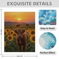thumbnail image 3 of Diamond Art Kit for Adults, Sunset Sunflowers Grazing Scene Diamond Painting for Adults Beginners, DIY Diamond Art Painting Kits, 5D Diamond Painting Crafts for Home Decor 12x16 Frameless, 3 of 7