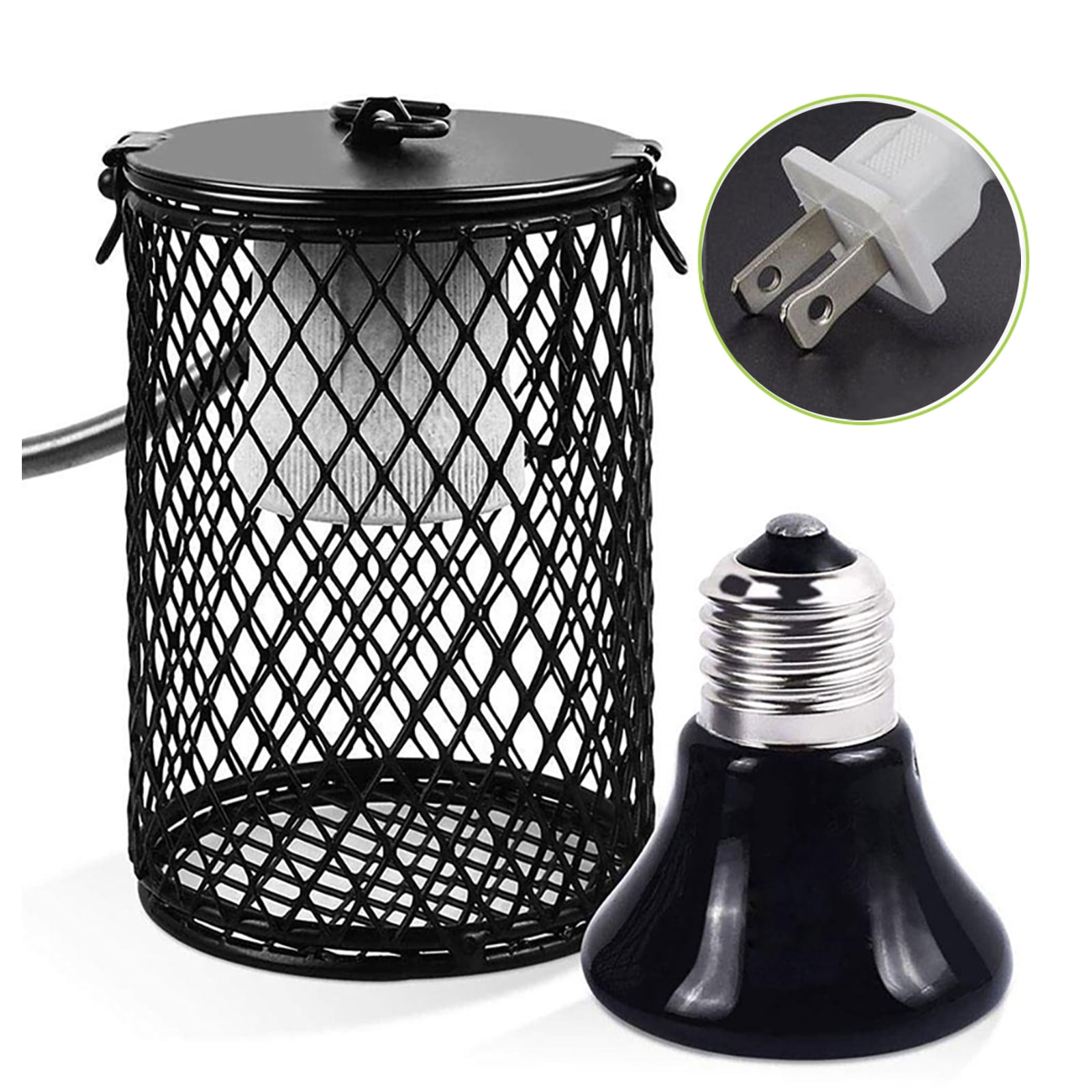 Metal Reptile Pet Light Heating Lamp Clamp Holder For Ceramic Bulbs Heater 