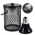 thumbnail image 2 of Ceramic Heating Lamp Anti-scalding Ceramic Heating Lamp Heater Holder Reptile Heating Bulb Holder with Anti-hot Bracket Hang Hook for Lizard Turtle Reptile, 2 of 10