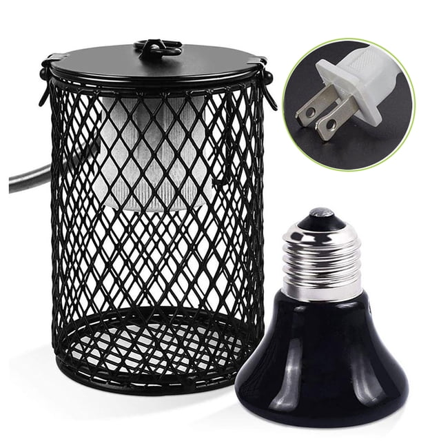 Soporte De Calentador De Lámpara De Cerámica Para Reptiles, Soporte De Bombilla De Calor Infrarrojo Para Reptiles Con Soporte Anti-Calor Para Tortuga Lagarto seitruly EL014386-03