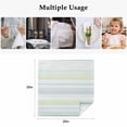 thumbnail image 4 of Aqua Yellow Stripe Cloth Napkins, Abstract Art Modern Vertical Striped Washable and Reusable Dinner Napkins Set of 8, Table Napkin for Kitchen Party Birthday Wedding Hotel Housewarming 20"x20", 4 of 8