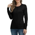 thumbnail image 5 of Aiyino Women's Long Sleeve Button Down Crew Neck Classic Sweater Knit Cardigan，Black M, 5 of 8