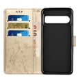 thumbnail image 7 of Designed for Google Pixel 8 Pro Case, Wrist Strap Flip Kickstand PU Leather Wallet Case Cash Card Slots Holder, Protective Shockproof Pattern Women Cover for Google Pixel 8 Pro, Gold, 7 of 7