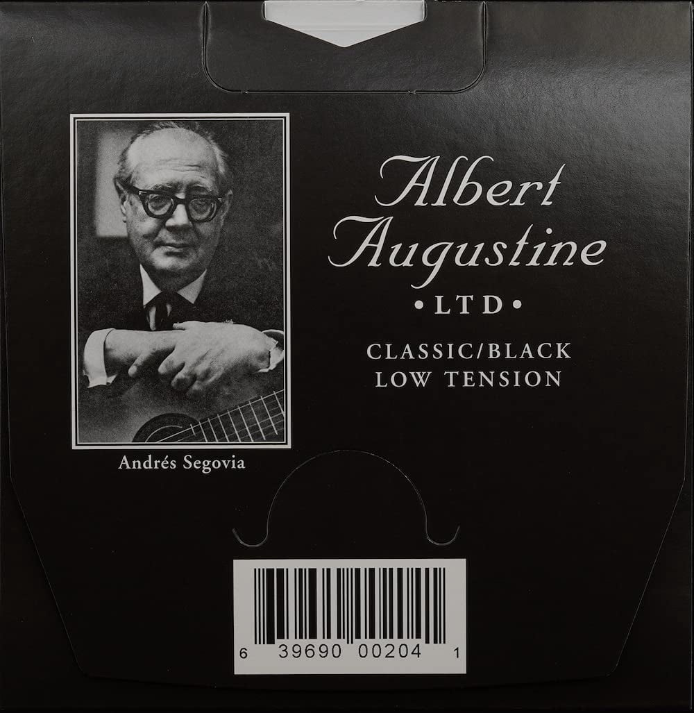 Augustine Strings 362579 Low Tension Nylon Guitar Strings, Classic & Black