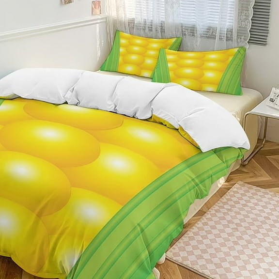 Corn Cob Print Bedding Set Couple Bedclothes Pillowcase Customized Home Textiles Bed Set for Bedroom Decoration