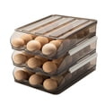 thumbnail image 1 of Porta Huevos para Refrigerador Translúcido Apilable Cajas de Almacenamiento de Huevos para Nevera Contenedor de Huevos Rodante Automático Bandeja de Huevos con Cubierta ANGGREK  Otros, 1 of 8