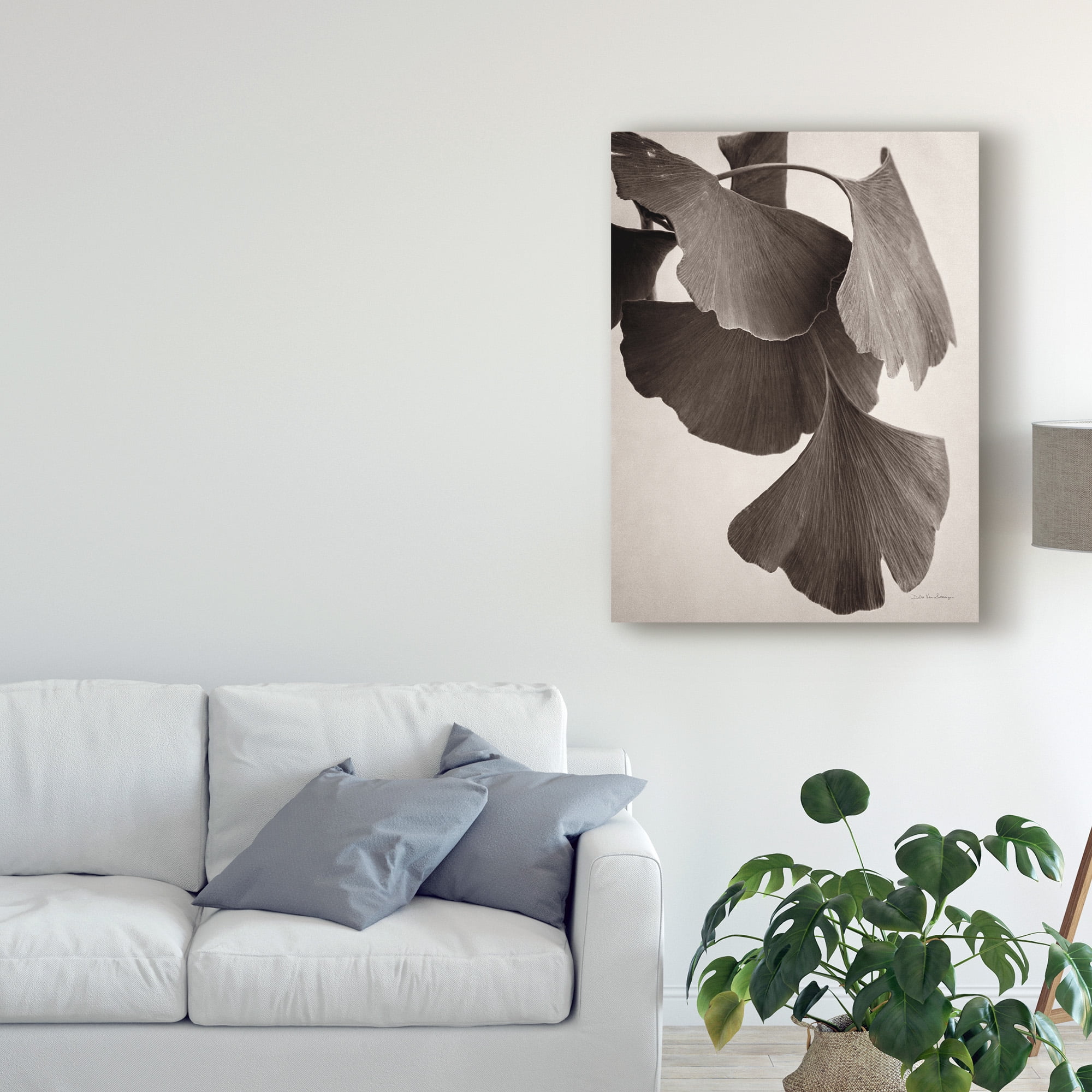 Trademark Fine Art 'Gingko Sepia' Canvas Art by Debra Van Swearingen