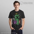 thumbnail image 2 of Men's Minecraft Creeper King Graphic Tee - Black,, 2 of 10