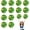 green gold, variant on 12 PCS Cheerleading Poms, 13.8inch Sports Dance for Sports Team Spirit Cheering with Finger Rings