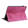 thumbnail image 3 of SaniMore Case for iPad 10th Generation 10.9" 2022, Auto Sleep/Wake Anti-slip Grooves Kickstand [Pencil Holder Card Slots] Embossed Rose PU Leather Luxury Girly Shockproof TPU Wallet Shell, Rose, 3 of 8