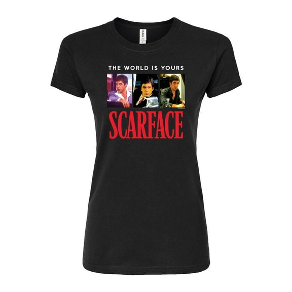 Scarface - The World Is Yours- Juniors Fitted Short Sleeve Graphic T-Shirt
