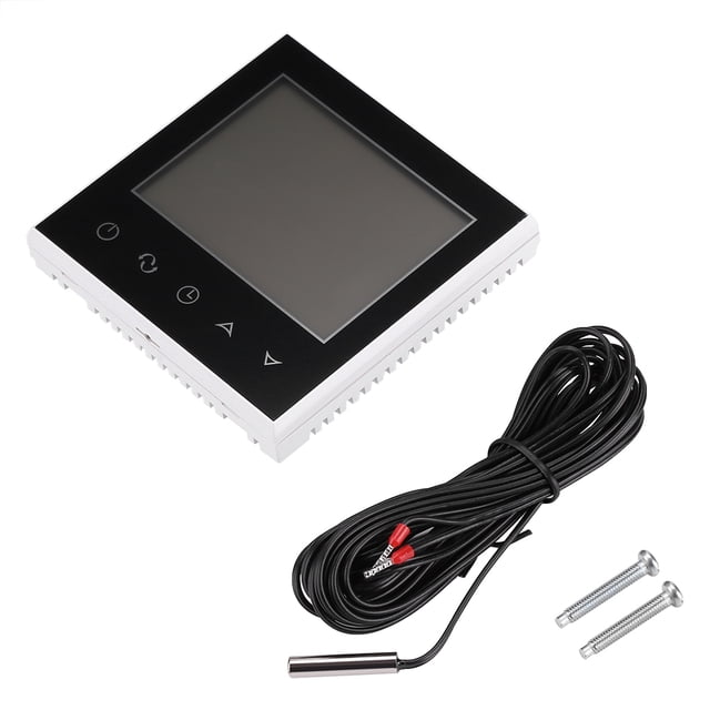 Termostato de calefacción inteligente WiFi con gestión de calor inalámbrica, programable y controlado por aplicación y pantalla táctil LCD
