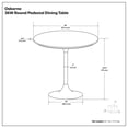 thumbnail image 5 of Simpli Home Osborne 36 inch Wide Genuine Marble and Iron Contemporary Dining Table in White/Antique Copper, 5 of 12