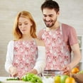 thumbnail image 3 of Pink Christmas Snowman Apron-Garden Aprons for Women with Pockets-Cotton Linen Waterproof Kitchen Cooking Gardening Aprons Adjustable for Kitchen,Cooking,BBQ and Salon 32"x27", 3 of 7