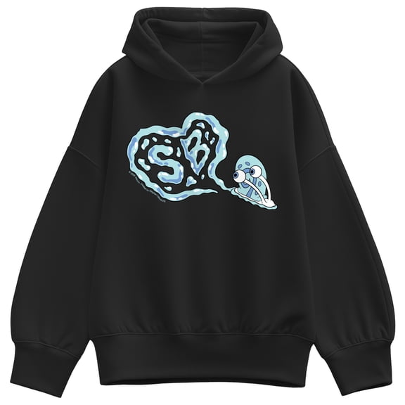 SpongeBob SquarePants - Gary Heart Snail Trail - Women's Oversized Fleece Hoodie Sweatshirt