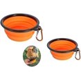 thumbnail image 1 of Cuenco para Mascotas Cuenco Plegable Portátil Gato Y Perro Hebilla De Anillo De Silicona 1 Pieza Naranja Baoji En Vedette, 1 of 5