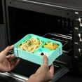 thumbnail image 5 of 3-Compartment Lunch Box - Reusable Meal Prep Container for & Adults, Leak-Proof Food Storage with Silicone Sealing Ring, Ideal for , Work, and Picnics - Dishwasher Safe Bento Box Blue, 5 of 6