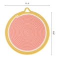 thumbnail image 5 of Farmhouse Round Placemats Set of 6 Woven Placemats for Dining Table Decor Kitchen Table Mat Wipe Clean Pink 11.8inch, 5 of 5