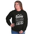 thumbnail image 4 of Outer Space Galaxy Adventure Cool UFO Unisex Plus Fleece Graphic Sweatshirt Brisco Brands 2X, 4 of 5