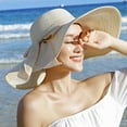 thumbnail image 4 of Sun hat for ladies, Straw, Beige, 56-57 cm, 4 of 6