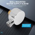 thumbnail image 4 of Wall Supply Elbow,Brass Round Wall Mount Shower Hose Connector-Silver, 4 of 5