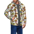 thumbnail image 2 of Kdxio Hot Dog With One Sausage Print Men Hoodies Casual Hoodies for Men with Zip Pockets Full Zip Long Sleeve Sweatshirt Sports Hooded Jacket-XX-Large, 2 of 5
