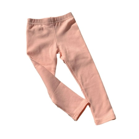

LYMAYTER Kids Girls Leggings Pants Baby Solid Color Stretch Trousers Toddler Elastic Waist Bottoms Pants for 6 Months-10 Years